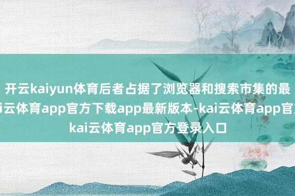 开云kaiyun体育后者占据了浏览器和搜索市集的最大份额-kai云体育app官方下载app最新版本-kai云体育app官方登录入口