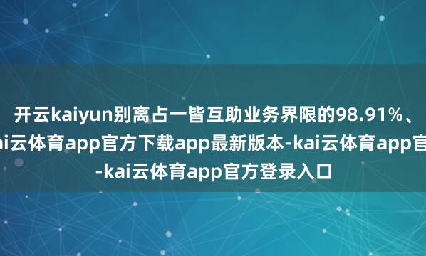 开云kaiyun别离占一皆互助业务界限的98.91%、79.50%-kai云体育app官方下载app最新版本-kai云体育app官方登录入口