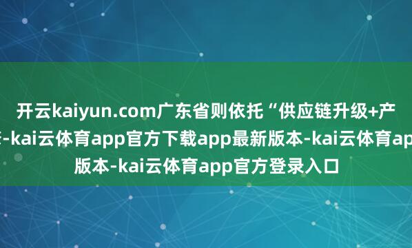 开云kaiyun.com广东省则依托“供应链升级+产业带”的双引擎-kai云体育app官方下载app最新版本-kai云体育app官方登录入口